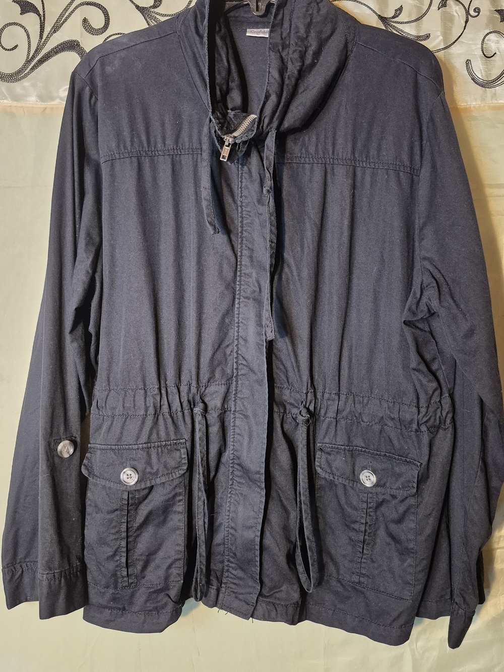 Croft & Barrow XL Women’s Black Drawstring Waist Jacket